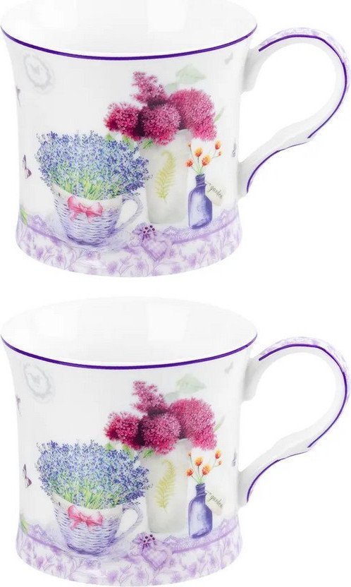 Набор кружек Elan Gallery Лаванда New Bone China 420765