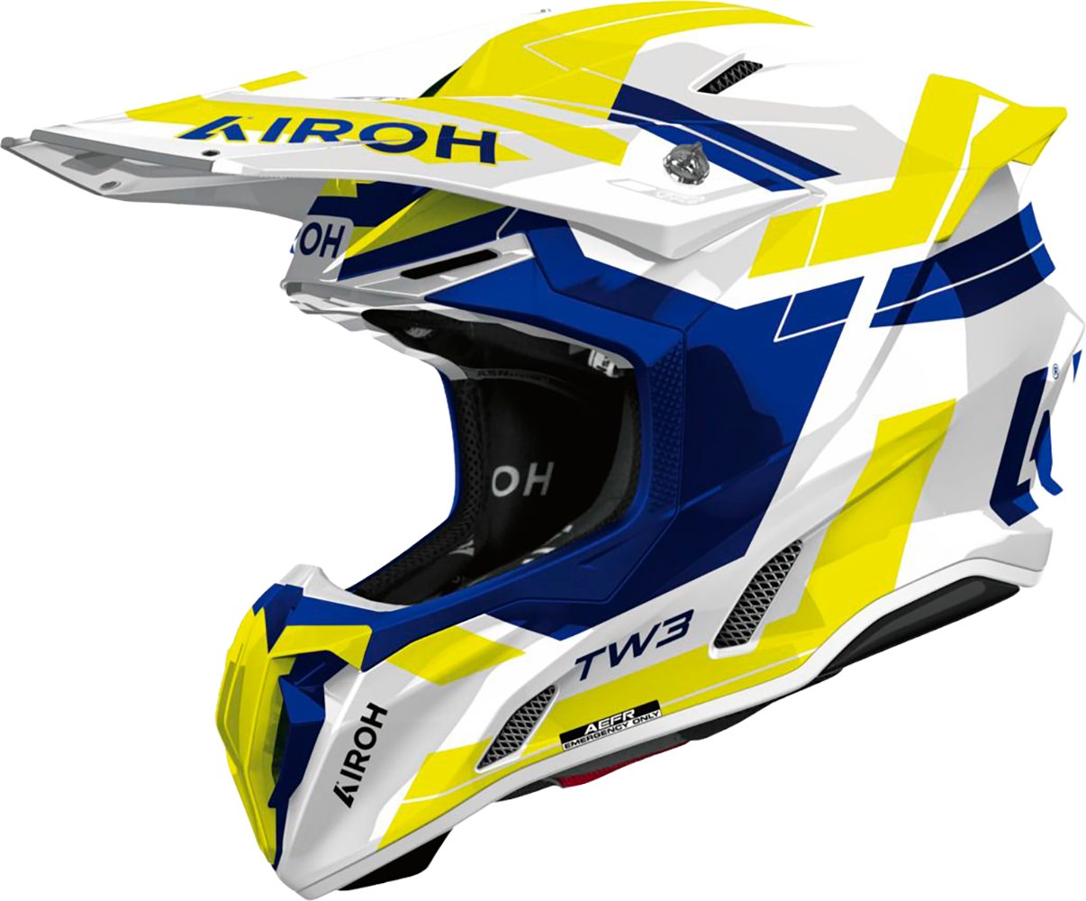 Мотошлем Airoh Twist 3 Dynasty TW3DI31-M (M, синий/желтый глянец)