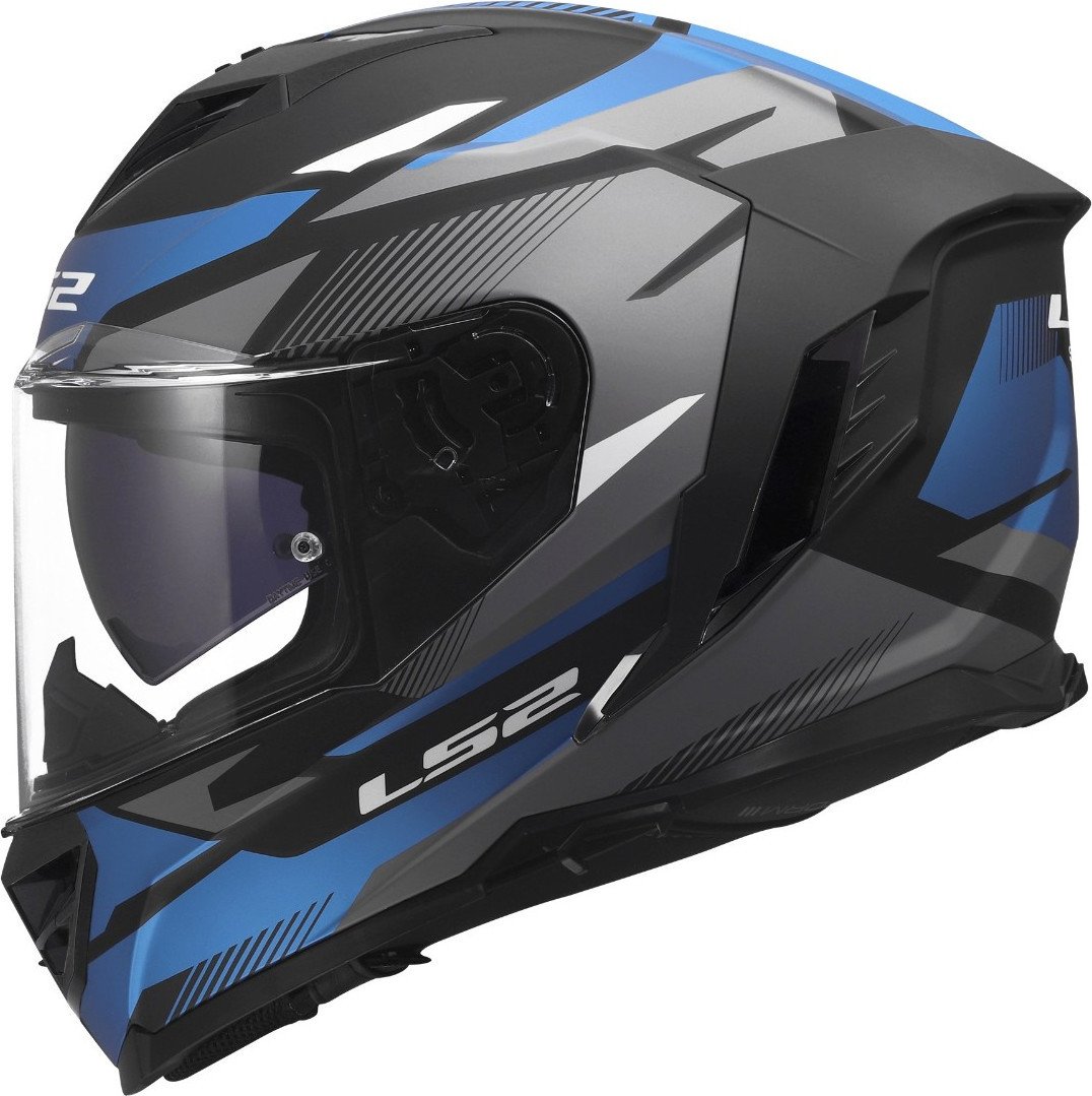 Мотошлем LS2 FF818 Storm III Komai (M, черный/синий)