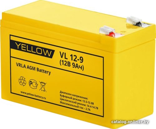 Аккумулятор для ИБП Yellow VL 12-9 Аккумулятор для ИБП Yellow VL 12-9