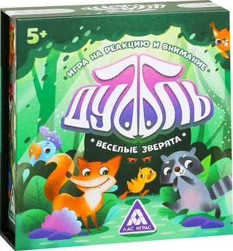 Настольная игра Лас Играс Дуббль. Веселые зверята 4622683