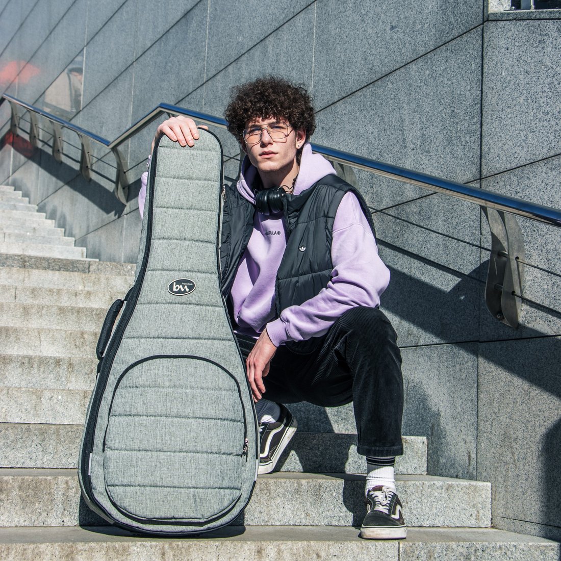 Чехол для гитары Bagandmusic Classic Casual Plus (светло-серый)