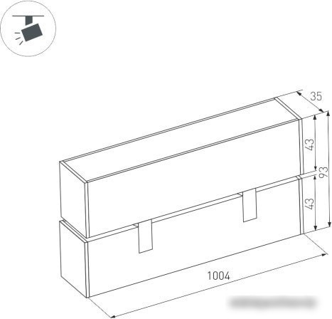 Трековый светильник Arlight MAG-FLAT-FOLD-45-S1005-30W Warm3000 027001