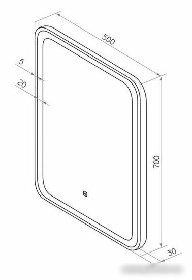 Континент Зеркало Russo Led 50x70
