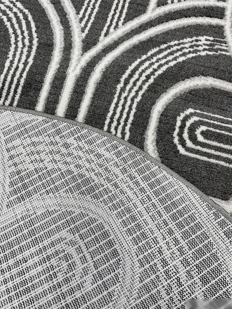 Ковер для жилой комнаты Safyun Bravo SN550-GREY-CREAM-OVAL (1x2)