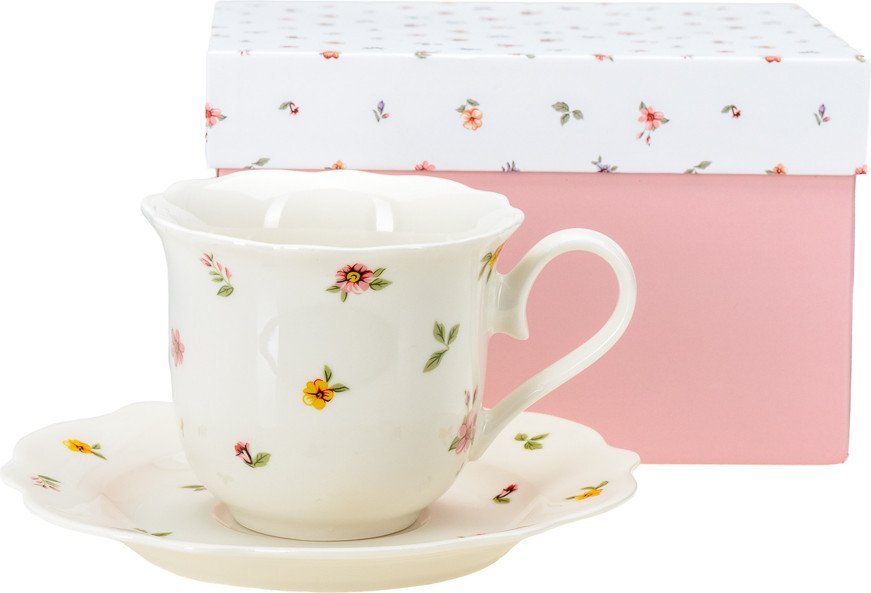 Чашка с блюдцем Белбогемия DW1206-Floral 110935