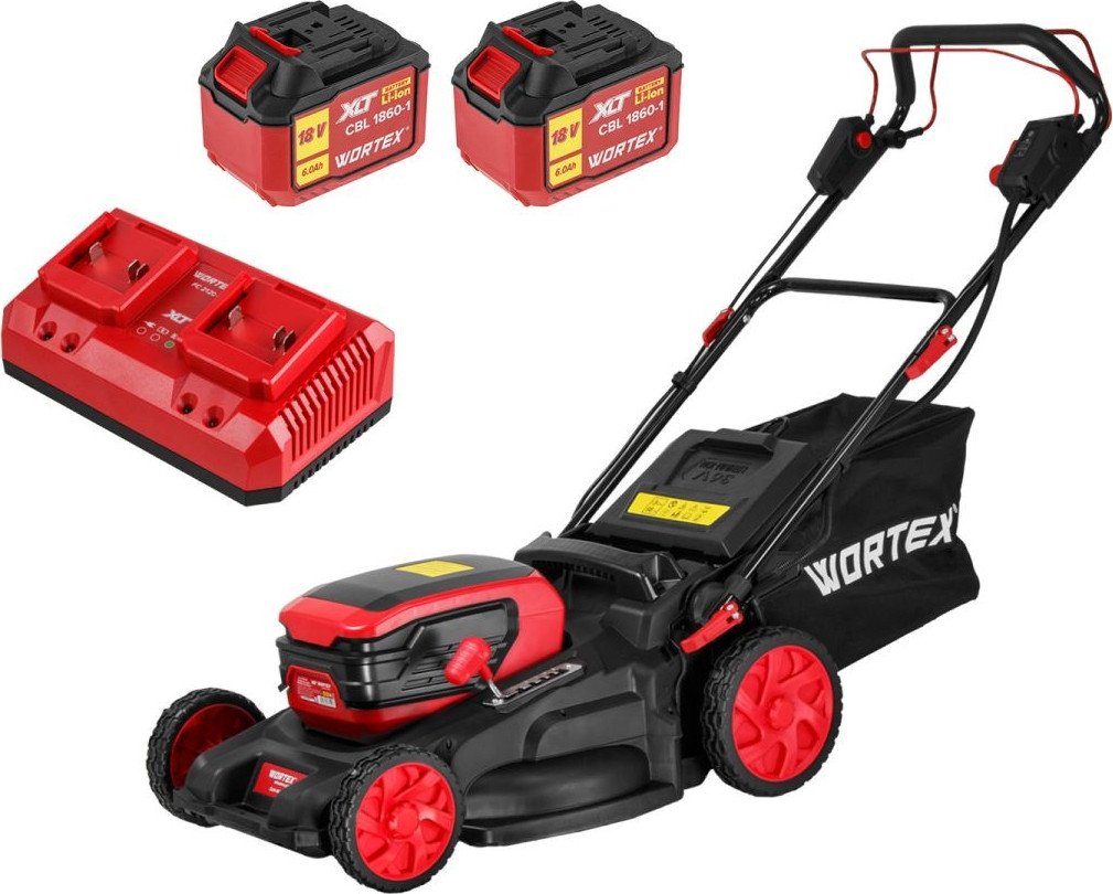 Газонокосилка Wortex CLM 4536-4 XLT Set 2334161 (с 2-мя АКБ)