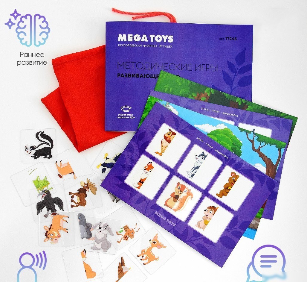 Развивающая игра Mega Toys Лесные животные 17245