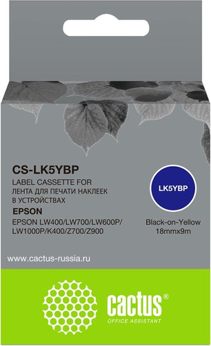 Картридж CACTUS CS-LK5YBP (аналог Epson LK5YBP)