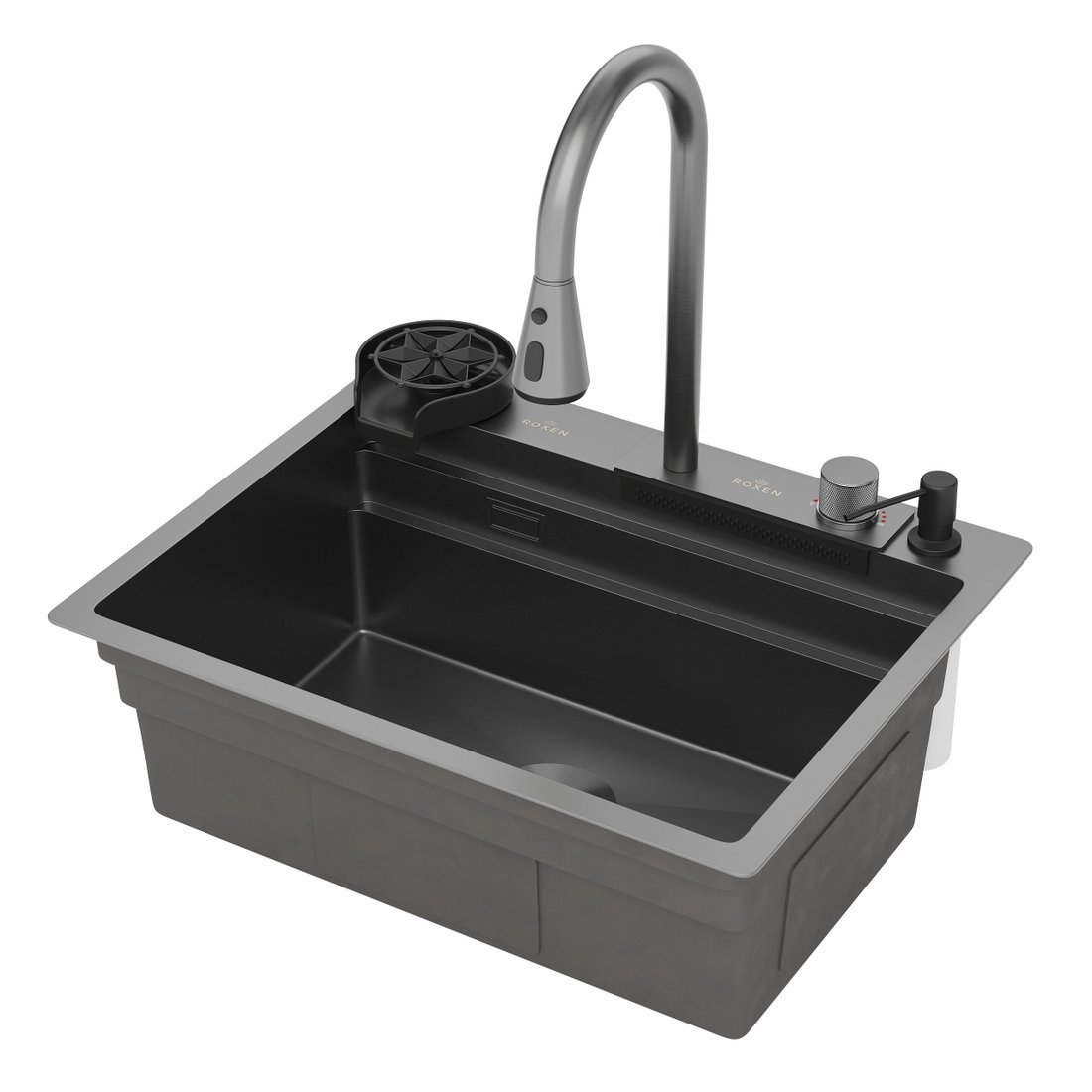 Кухонная мойка Roxen Stage Plus 560250-60B многофункциональная 8 в 1 (60*48/графит)
