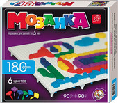 Настольная игра Десятое королевство Детская мозаика пластмассовая 180 элементов [00968]