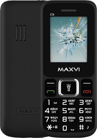 Кнопочный телефон Maxvi C3i (черный)
