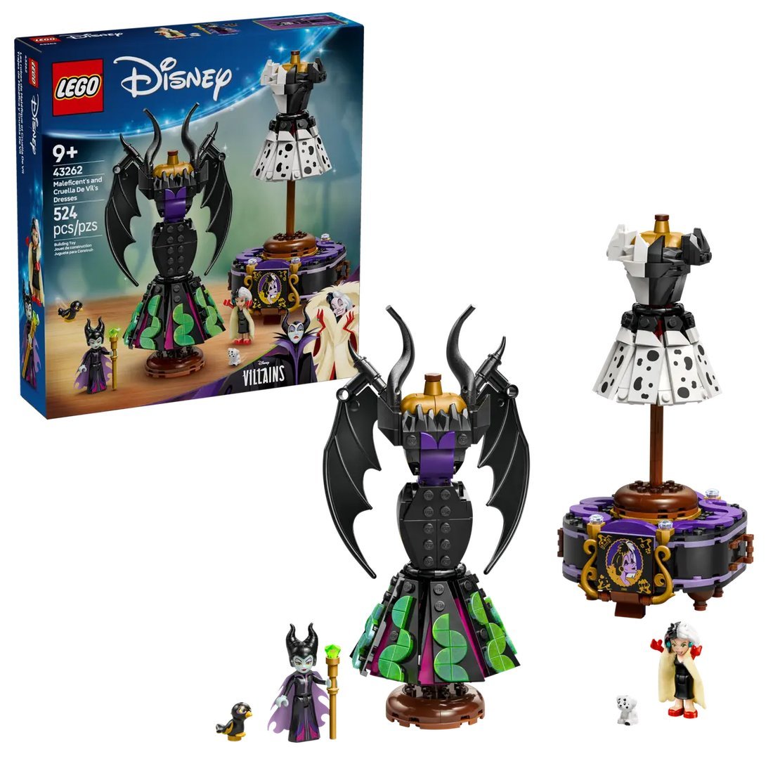 Конструктор LEGO Disney Princess Платья Малефисенты и Круэллы Де Виль 43262
