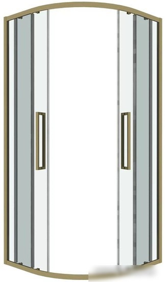 Душевой уголок Grossman Cosmo 90x90x195 301.K33.02.9090.32.00 (золото сатин/прозрачное стекло)