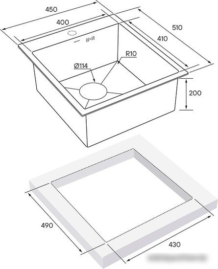 Кухонная мойка Paulmark PM214551-BS