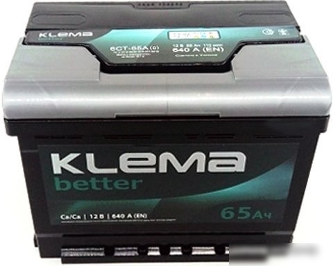 Автомобильный аккумулятор Klema Better 6СТ-65А(0) (65 А·ч)
