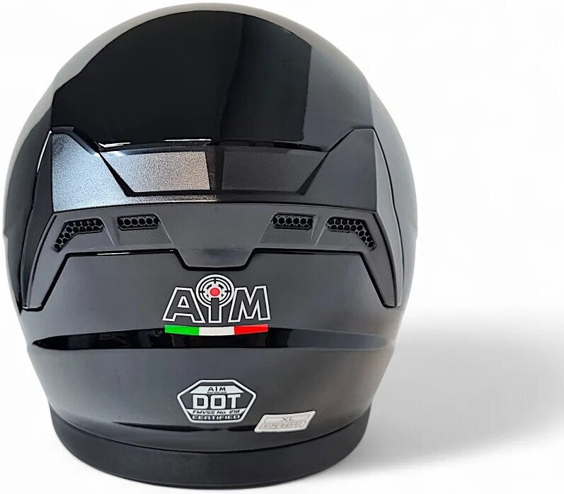 Мотошлем AIM JK320 320-001-XXXL (XXXL, черный глянец)