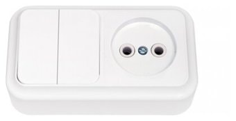 Выключатель Bylectrica Пралеска 2В-РЦ-523,10А, белый
