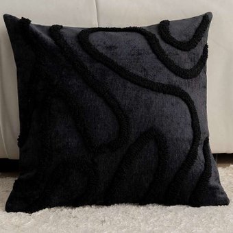 Чехол на подушку Matex Tufted Lines ALEX-37 (черный)