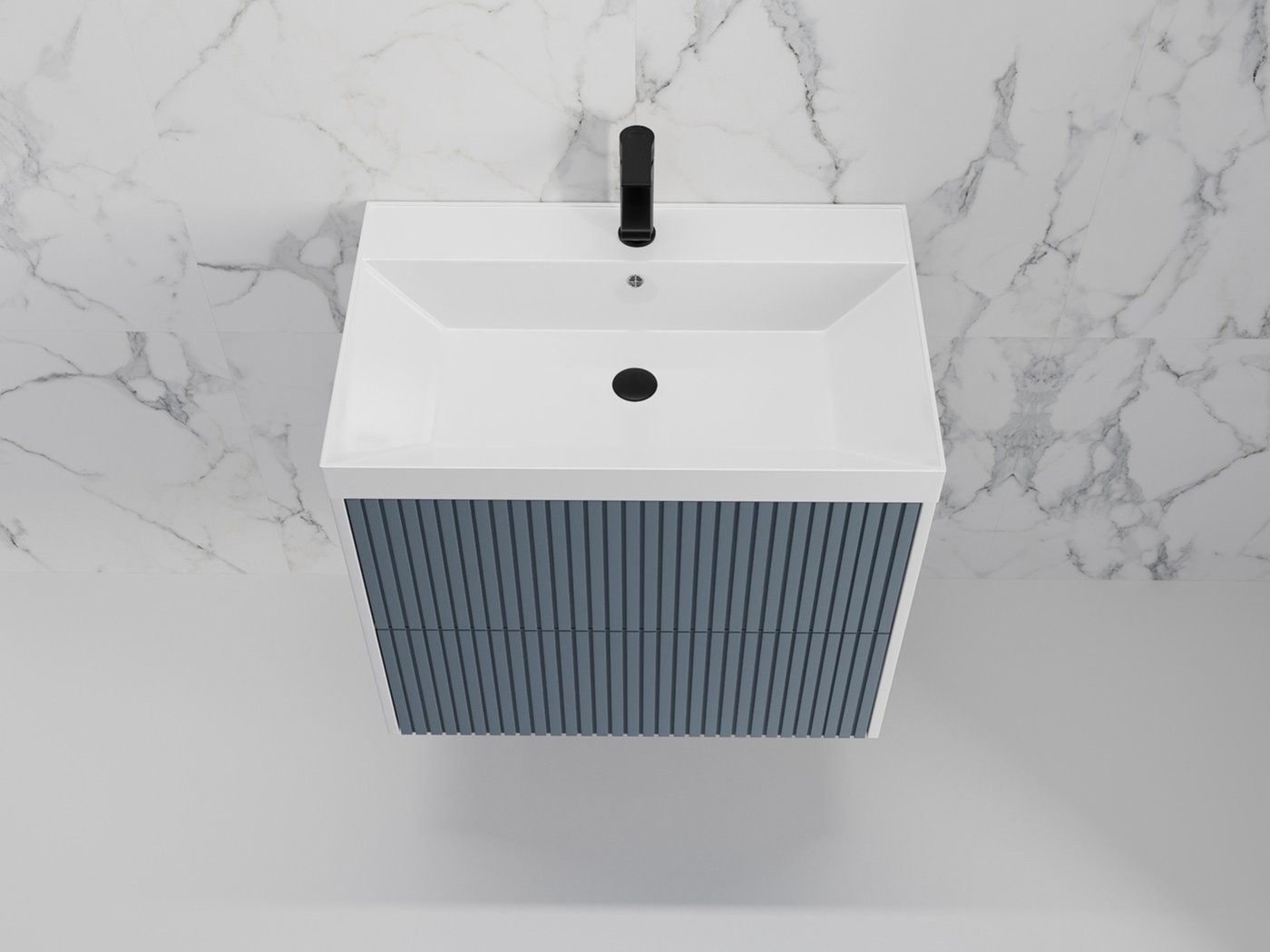 Symbolite Тумба под умывальник Стокгольм 70 Classic Push 2 ящика (подвесная, графит софт)