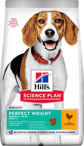 Сухой корм для собак Hill's Science Plan Perfect Weight Adult Medium с курицей 12 кг