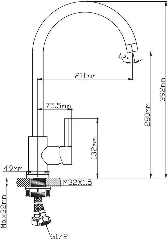 Смеситель Diadonna D46-0003SK