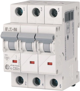 Выключатель автоматический Eaton HL-C503 3P 50A C 4.5кA 3M 194796