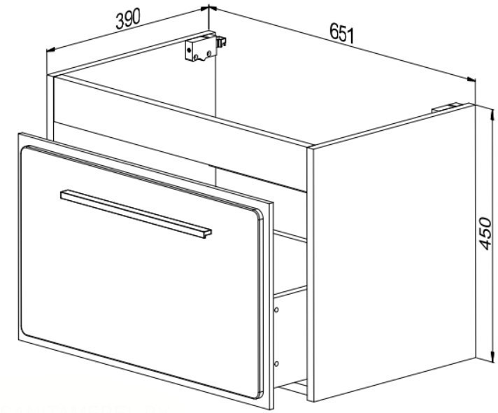СанитаМебель Тумба под умывальник Камелия-66.99 Д4