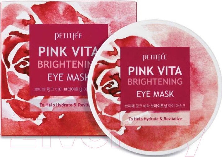 Petitfee Pink Vita Brightening Eye Mask 60 шт