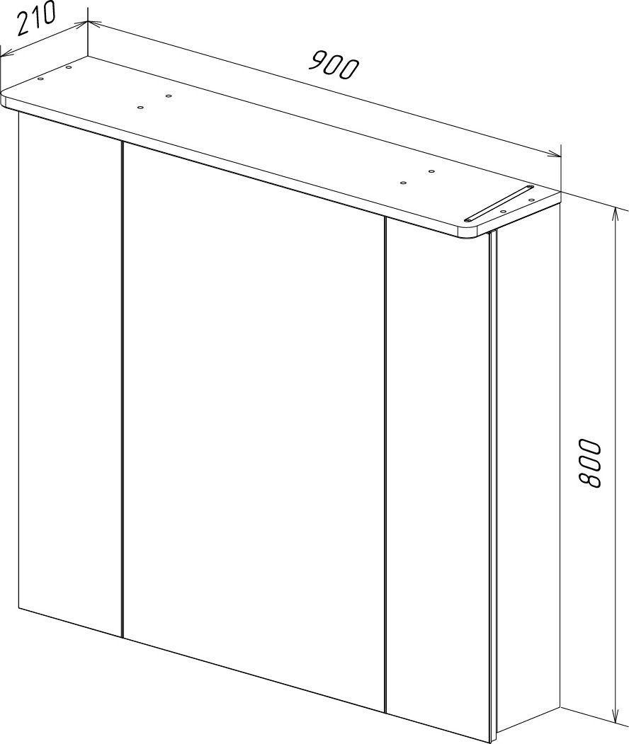 Lemark Шкаф с зеркалом для ванной Zenon 90x80 LM90ZS-Z (белый глянец)