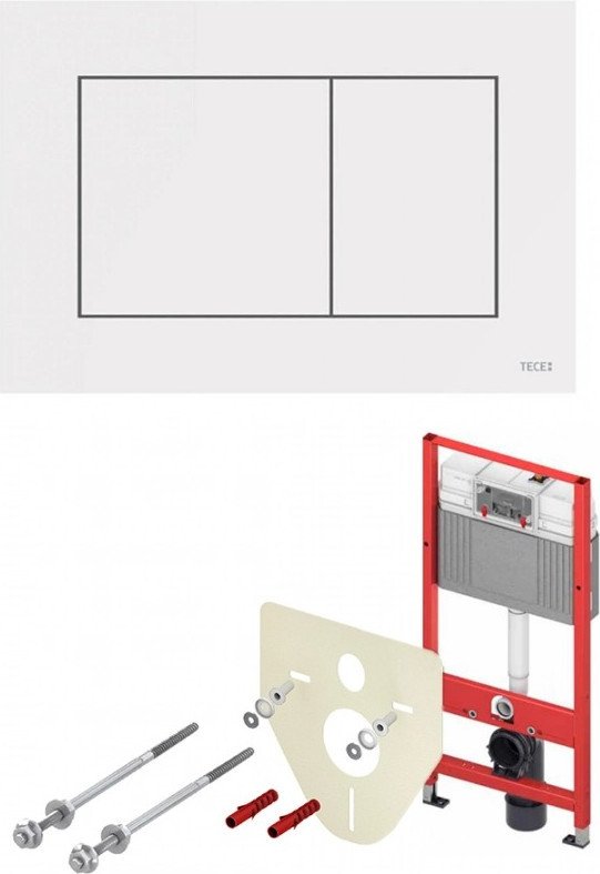Унитаз подвесной Grossman GR-4410SQ + TECE Kit 9400413 (с кнопкой)
