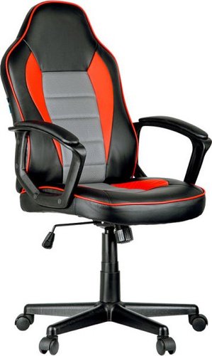 Игровое (геймерское) кресло Helmi Rally HL-S08 297637 (черный/серый/красный)
