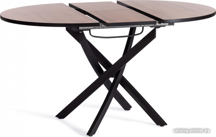 Кухонный стол TetChair Manzana 100x100+30x75 (дуб вотан/черный)