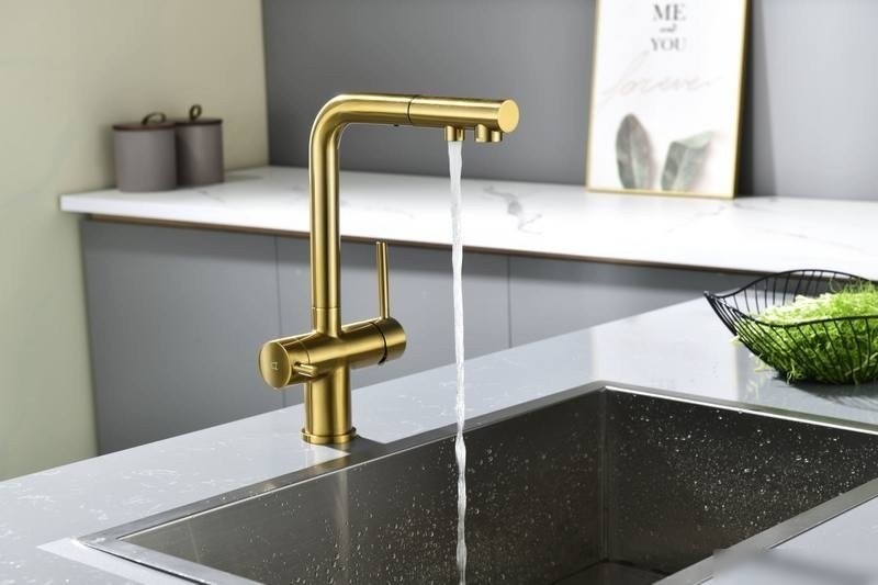 Смеситель Paulmark Serpentine Se213222-BG (золото/брашированное золото)