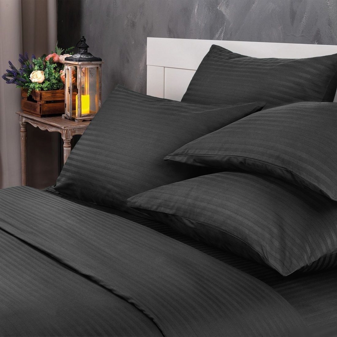 Постельное белье Verossa Stripe 2.0сп 929788 (50x70, Black)