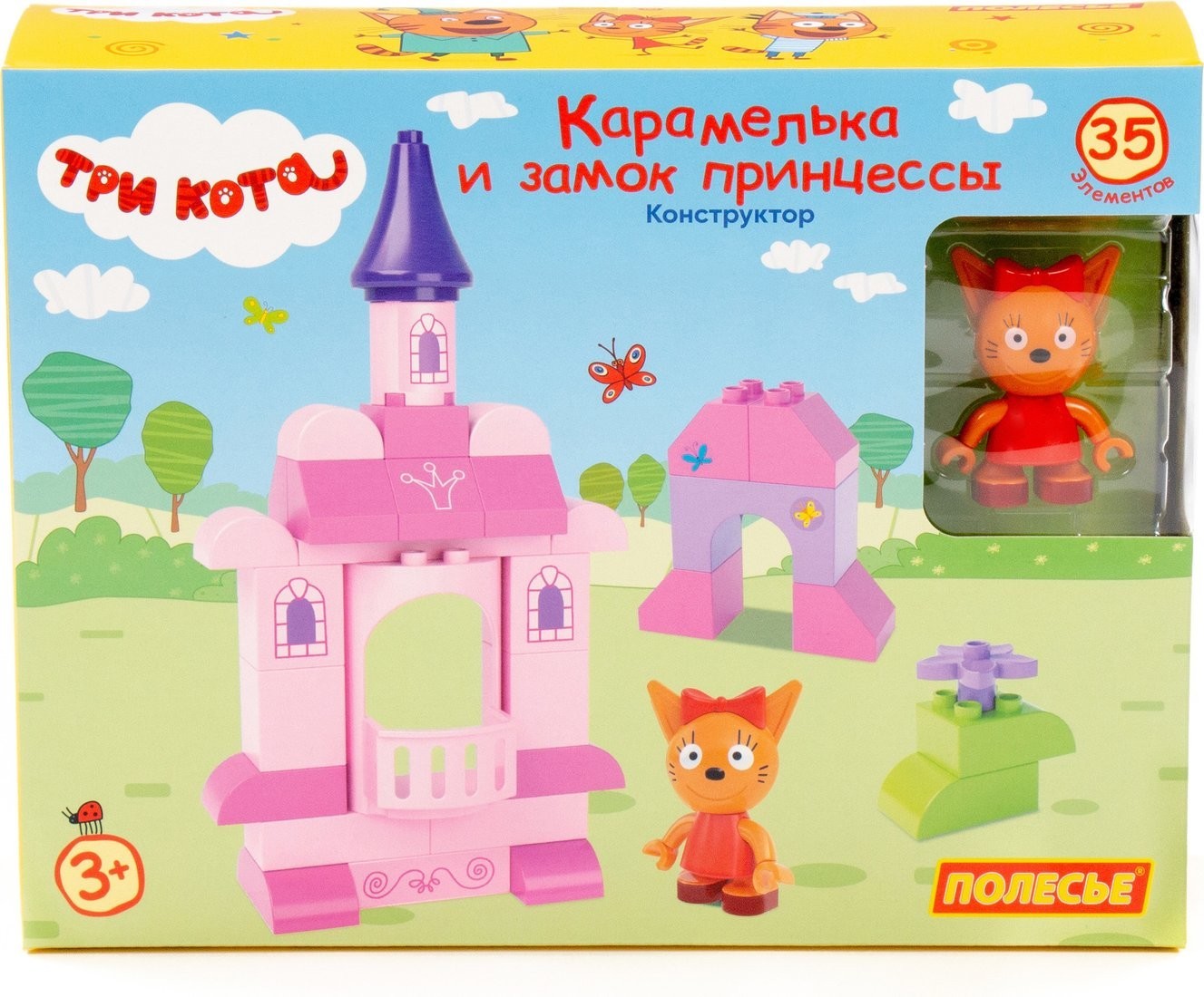 Конструктор Полесье Три кота. Карамелька и замок принцессы 77452