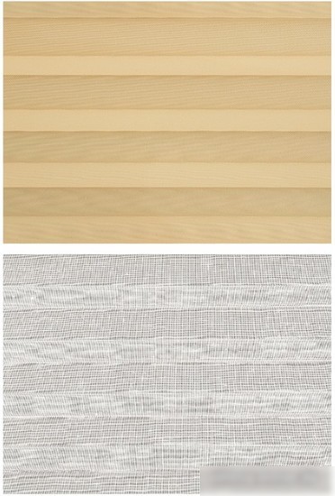 Плиссе Delfa Basic Uni СПШ-3105/3504 Basic Transparent (43x160, бежевый/белый)