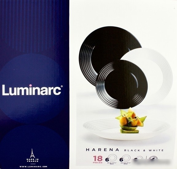 Столовый сервиз Luminarc Harena Black & White N1518