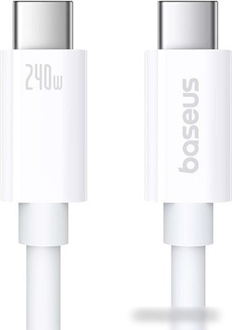 Кабель Baseus Superior Series 2 USB4 Full-Function Fast Charging Cable 240W USB Type-C - USB Type-C (1 м, белый)