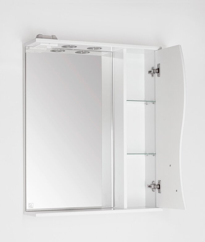 Symbolite Шкаф с зеркалом для ванной Амелия 650 (со светом)