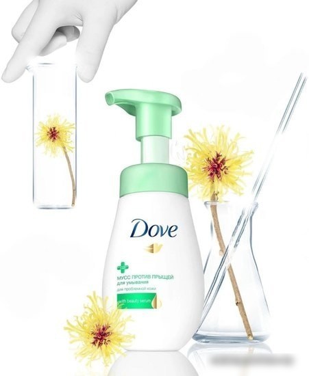 Dove Мусс для умывания для проблемной кожи против прыщей 160 мл