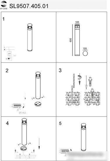 Фонарный столб ST Luce Fossa SL9507.405.01
