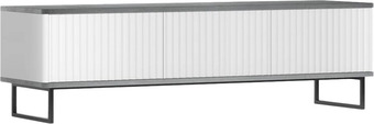 Тумба Shtabe Royal 5031 эко (белый/металл бруклин/черный)