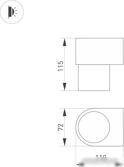 Бра Arlight SP-SPICY-WALL-S115x72-6W Day4000 033581