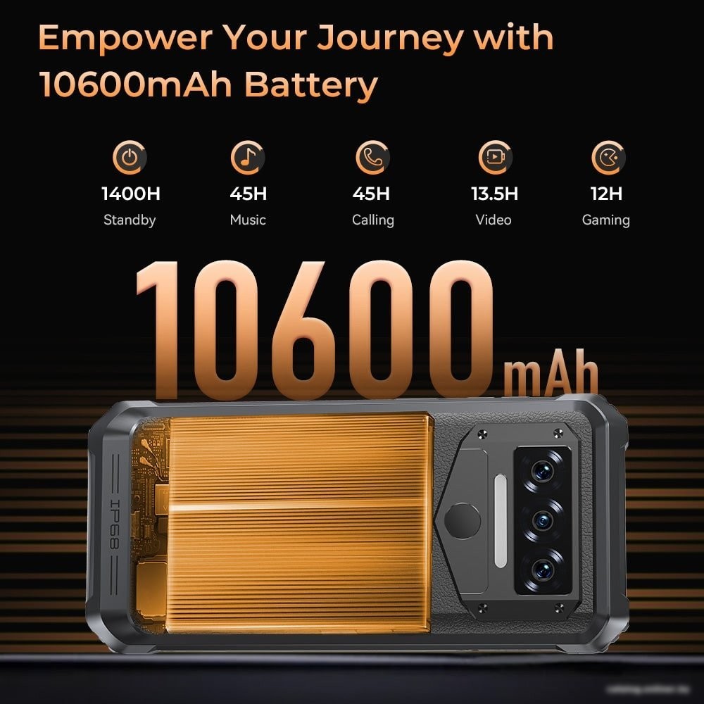 Телефон Oukitel WP38 6GB/256GB (черный)