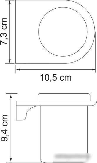 Стакан для зубной щетки и пасты Wasserkraft Kammel K-8328