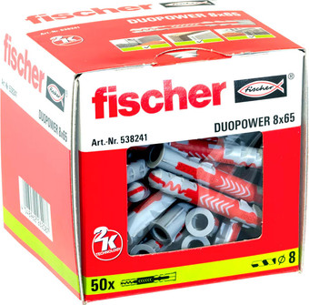 Дюбель универсальный Fischer DuoPower 8 x 65 538241 (50 шт)