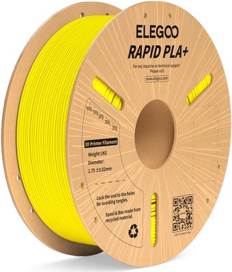 Филамент Elegoo RAPID PLA+ (1.75 мм, 1 кг, желтый)