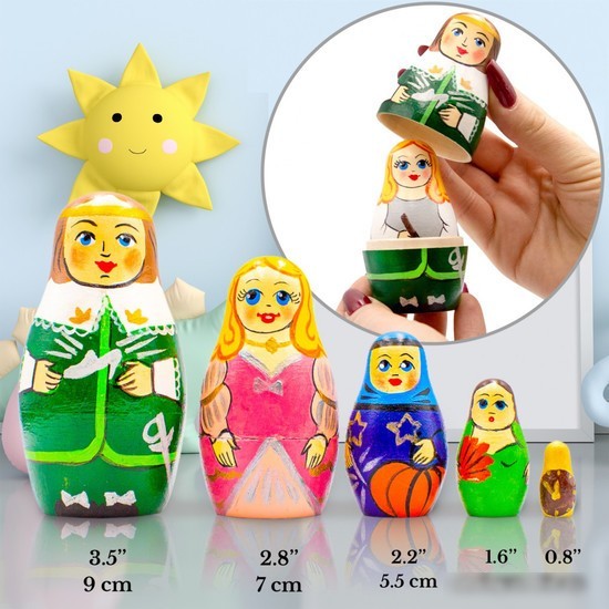 Развивающая игра Брестская Матрешка Cказка Золушка (набор 5 шт)