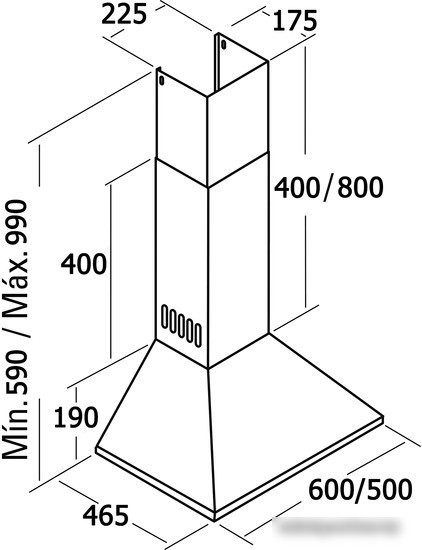 Кухонная вытяжка CATA V3-S500 BR